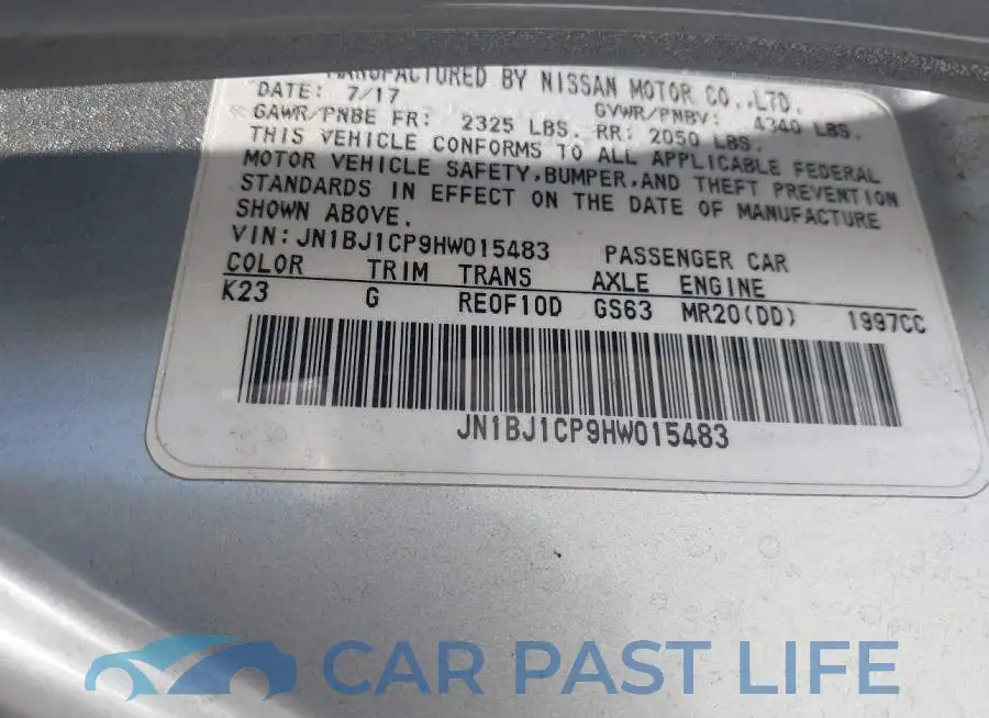 JN1BJ1CP9HW015483# 9