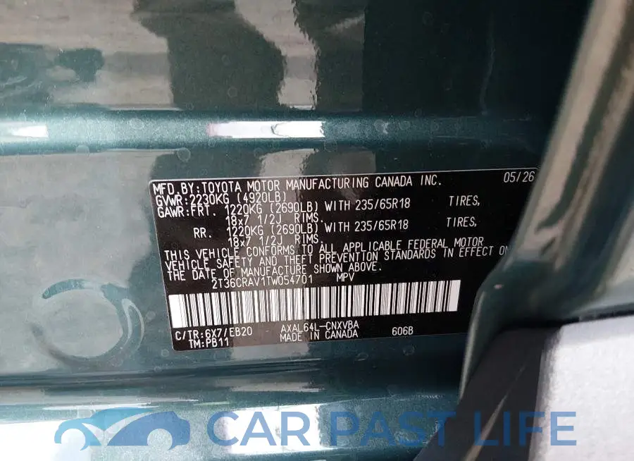 2T36CRAV1TW054701# 9