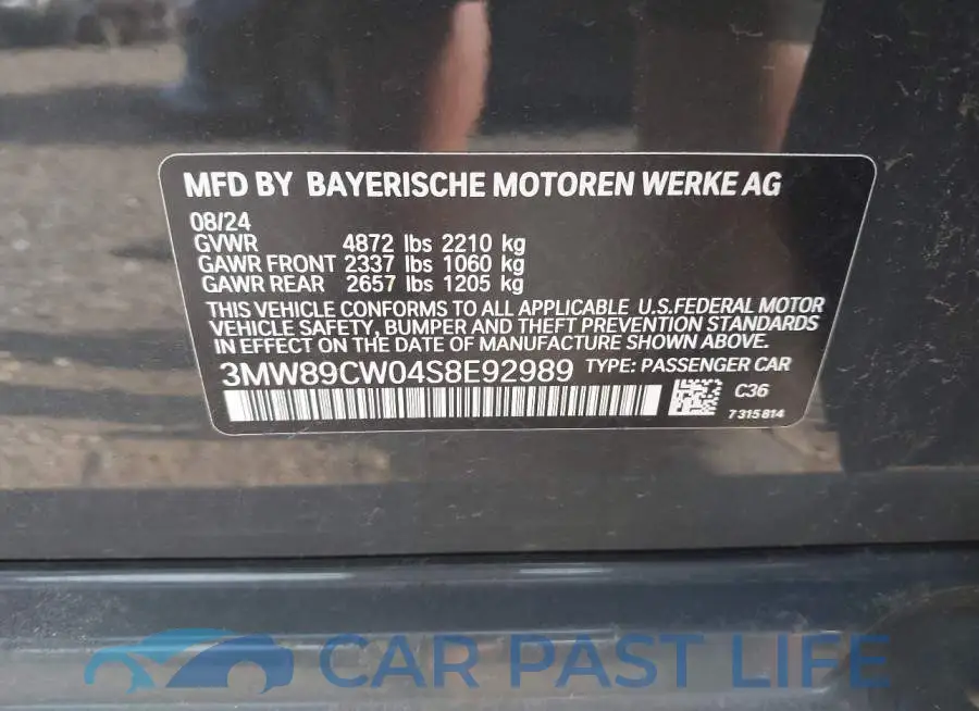 3MW89CW04S8E92989# 9