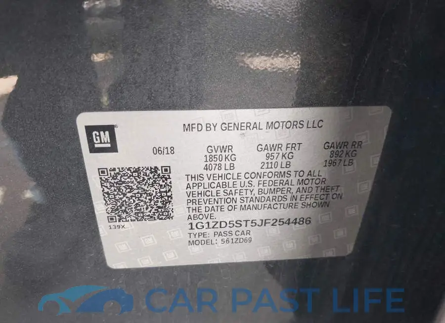 1G1ZD5ST5JF254486# 9
