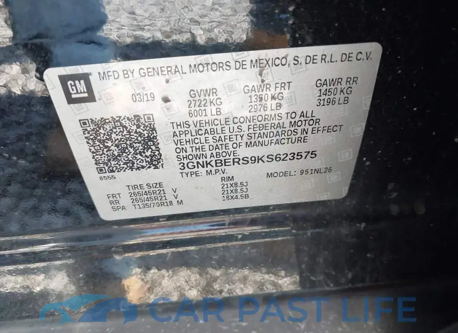 3GNKBERS9KS623575# 9