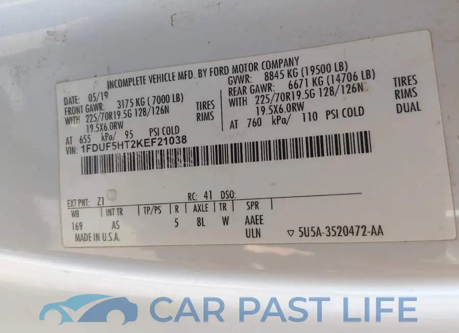 1FDUF5HT2KEF21038# 8