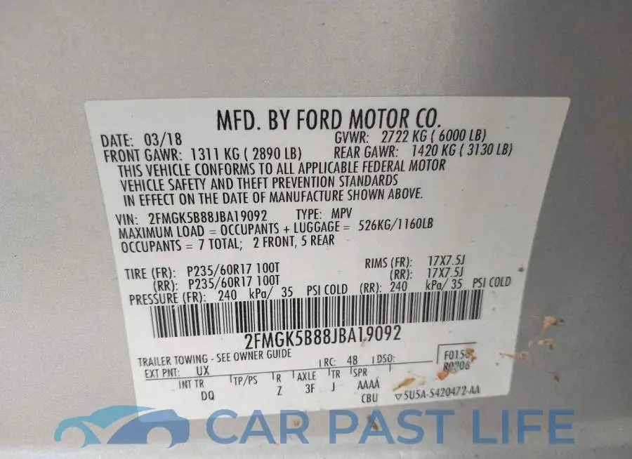 2FMGK5B88JBA19092# 9