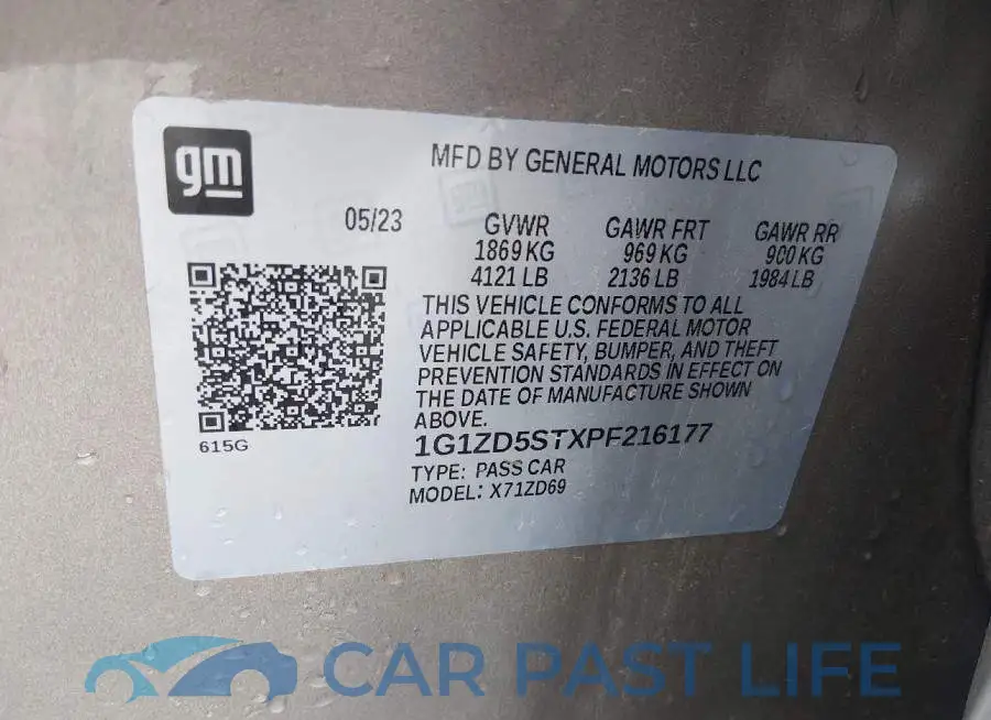 1G1ZD5STXPF216177# 9