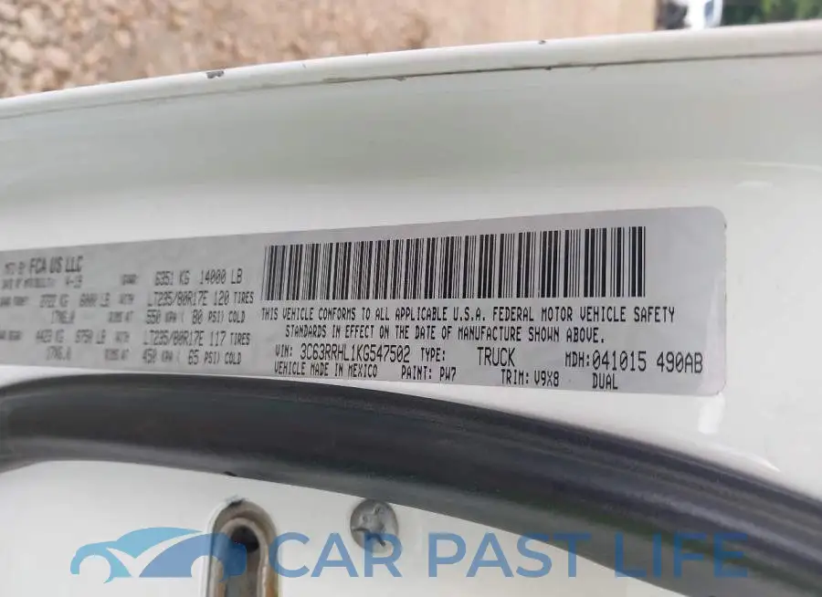 3C63RRHL1KG547502# 8