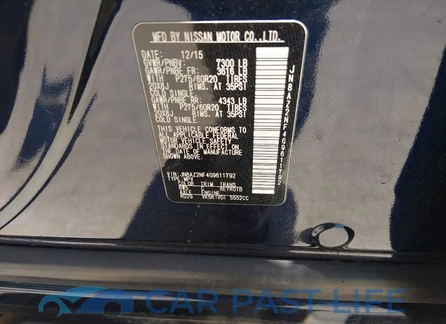 JN8AZ2NF4G9611792# 9