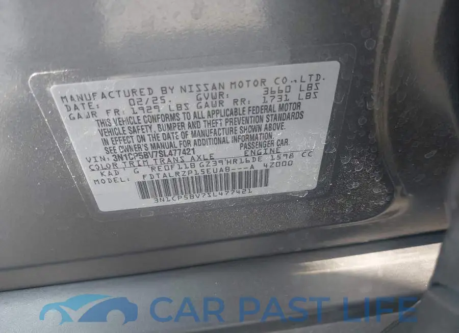 3N1CP5BV7SL477421# 9