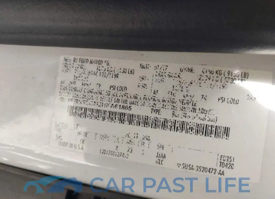 1FBAX2CM2HKA61865# 9