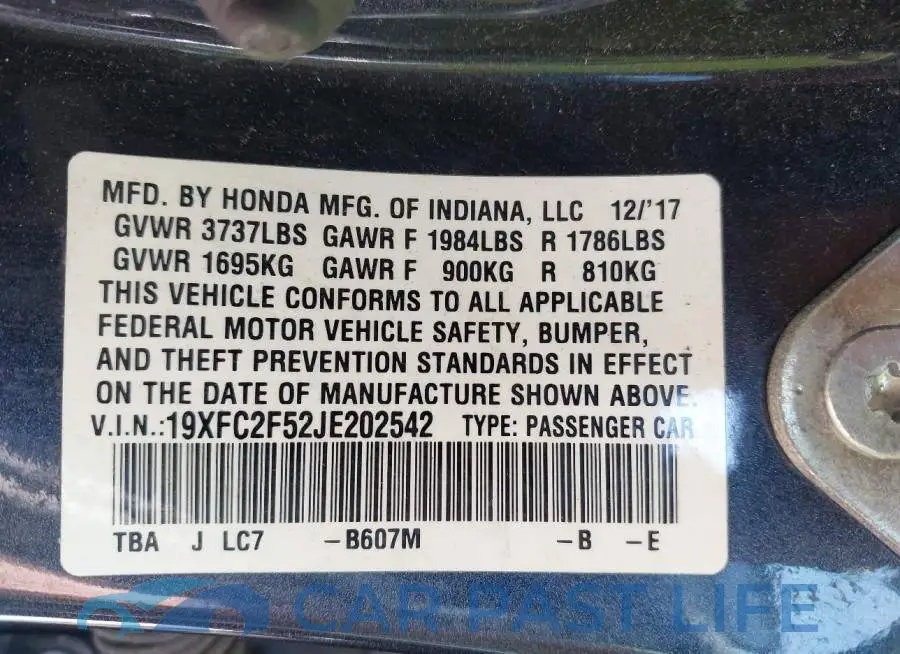 19XFC2F52JE202542# 9