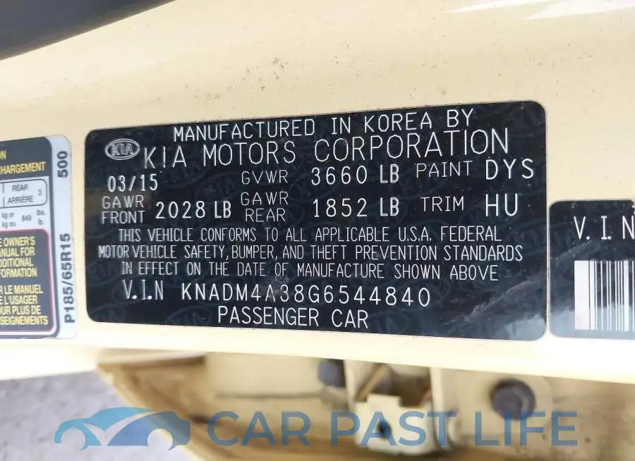 KNADM4A38G6544840# 9