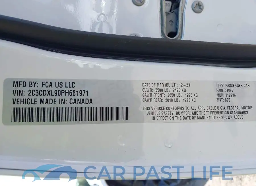2C3CDXL90PH681971# 9