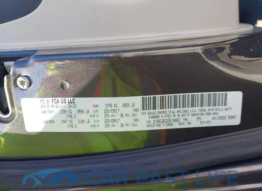 2C4RDGBG2GR130831# 9