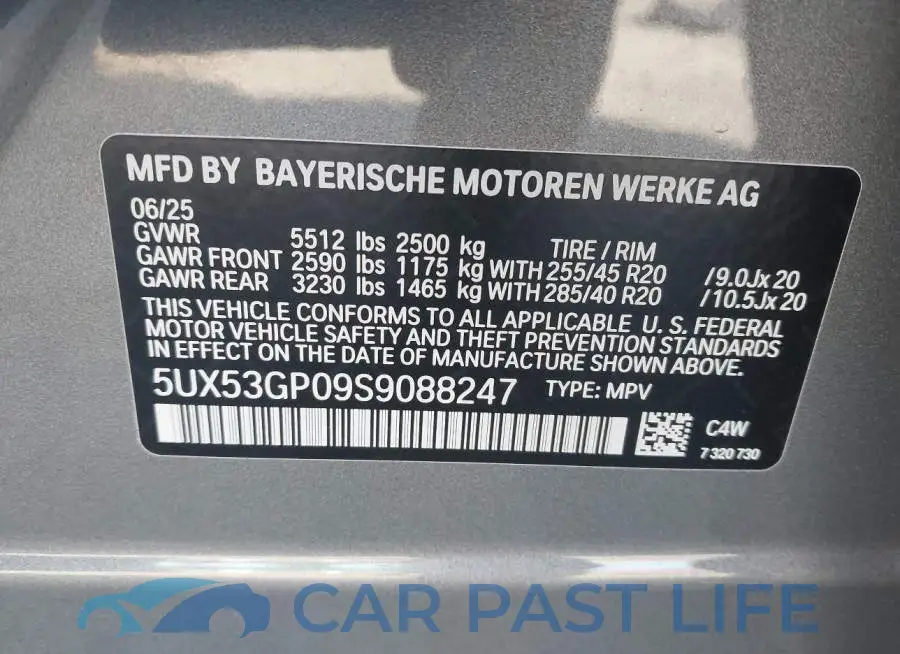 5UX53GP09S9088247# 9