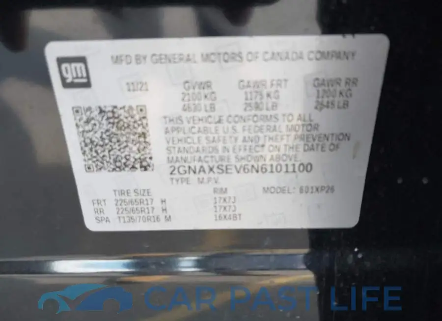 2GNAXSEV6N6101100# 9
