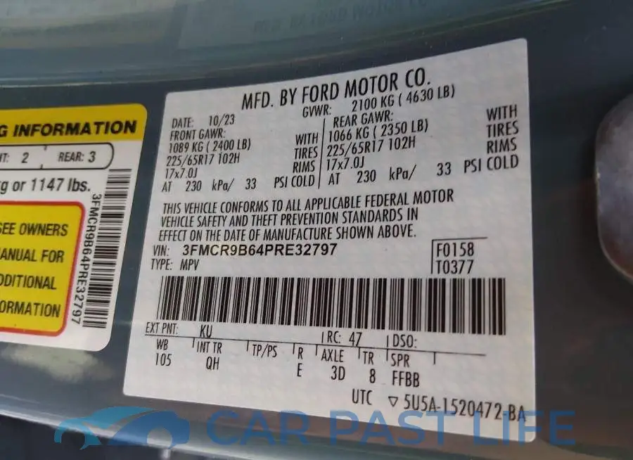 3FMCR9B64PRE32797# 9