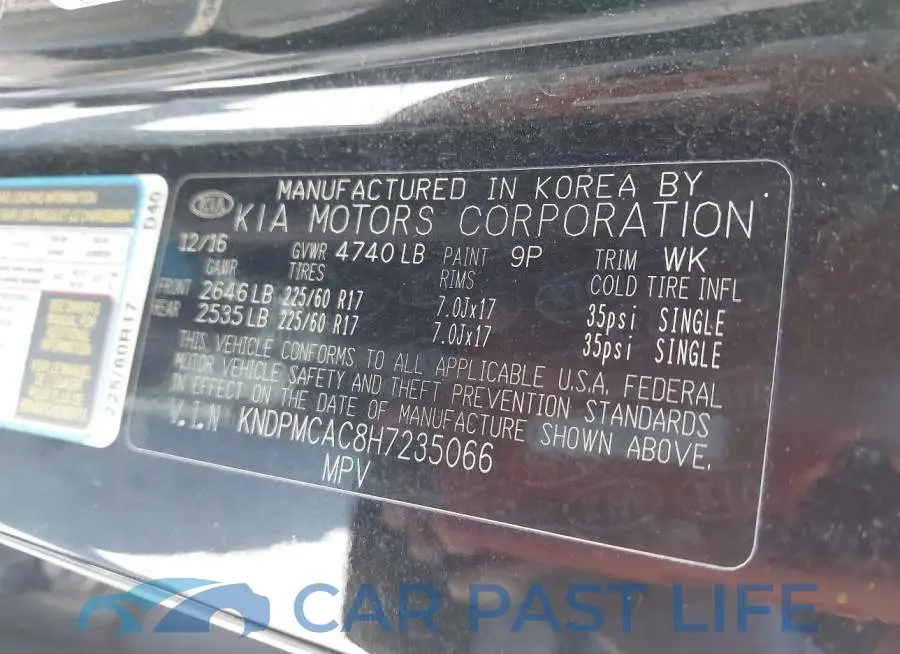 KNDPMCAC8H7235066# 9