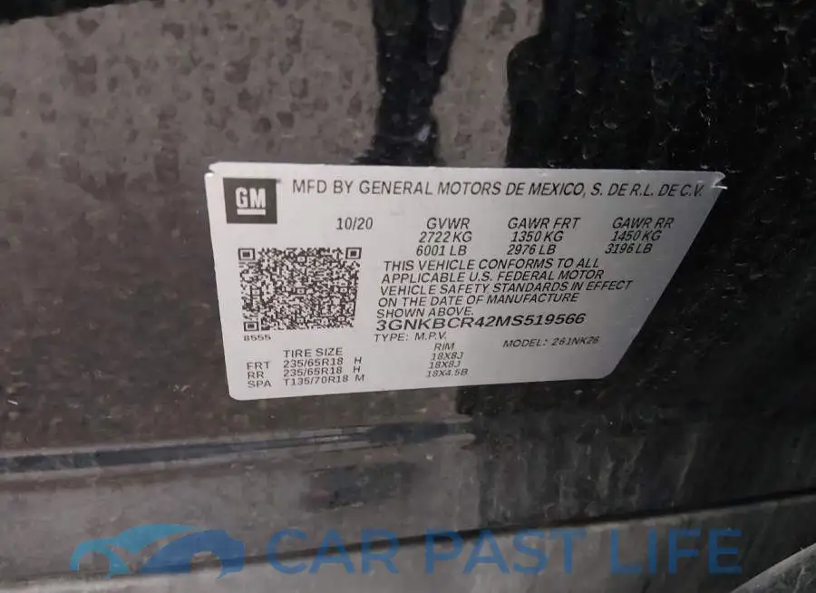 3GNKBCR42MS519566# 9