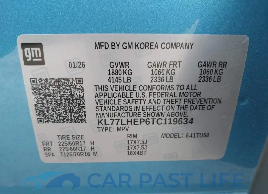 KL77LHEP6TC119634# 9