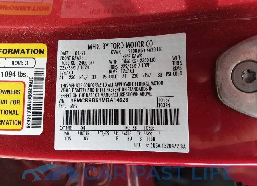3FMCR9B61MRA14628# 9