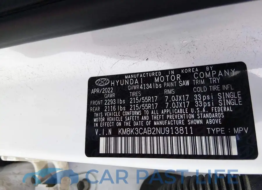 KM8K3CAB2NU913811# 9