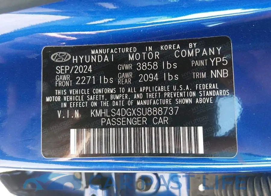KMHLS4DGXSU888737# 9