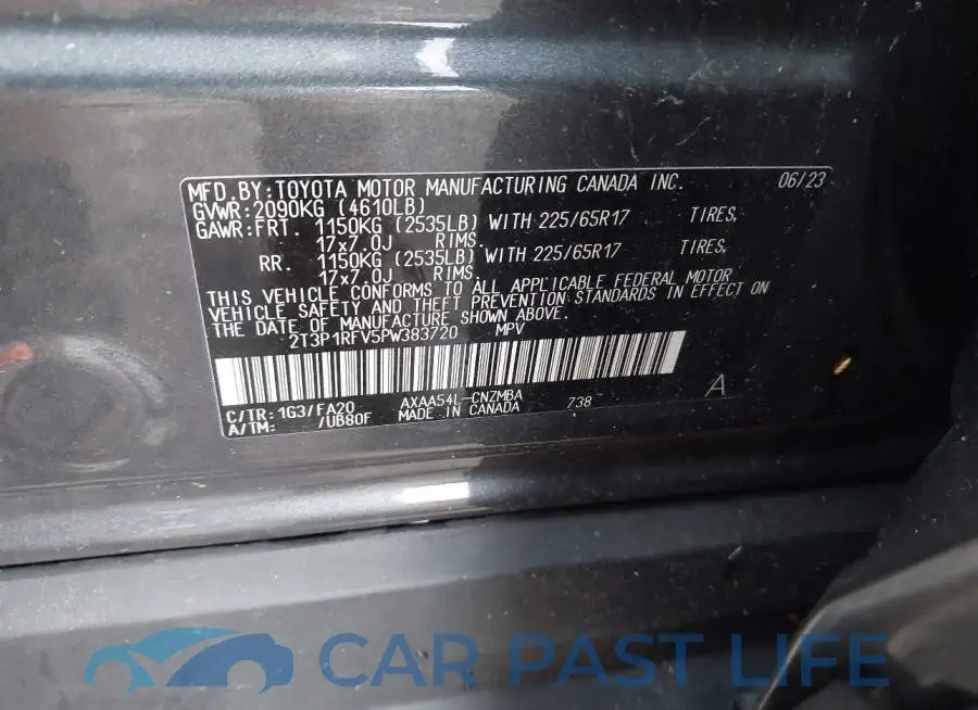 2T3P1RFV5PW383720# 9