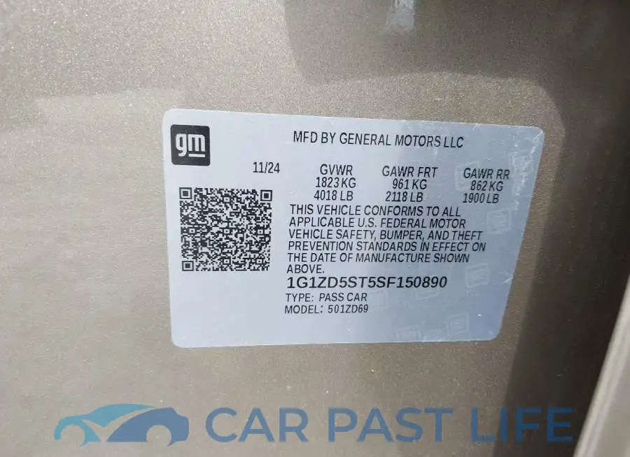 1G1ZD5ST5SF150890# 9