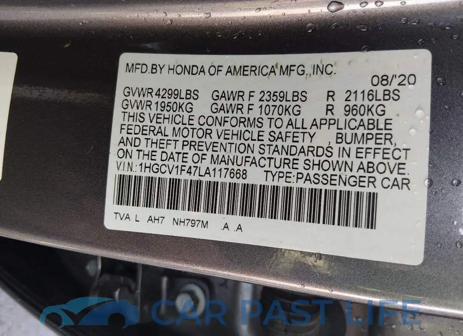 1HGCV1F47LA117668# 9