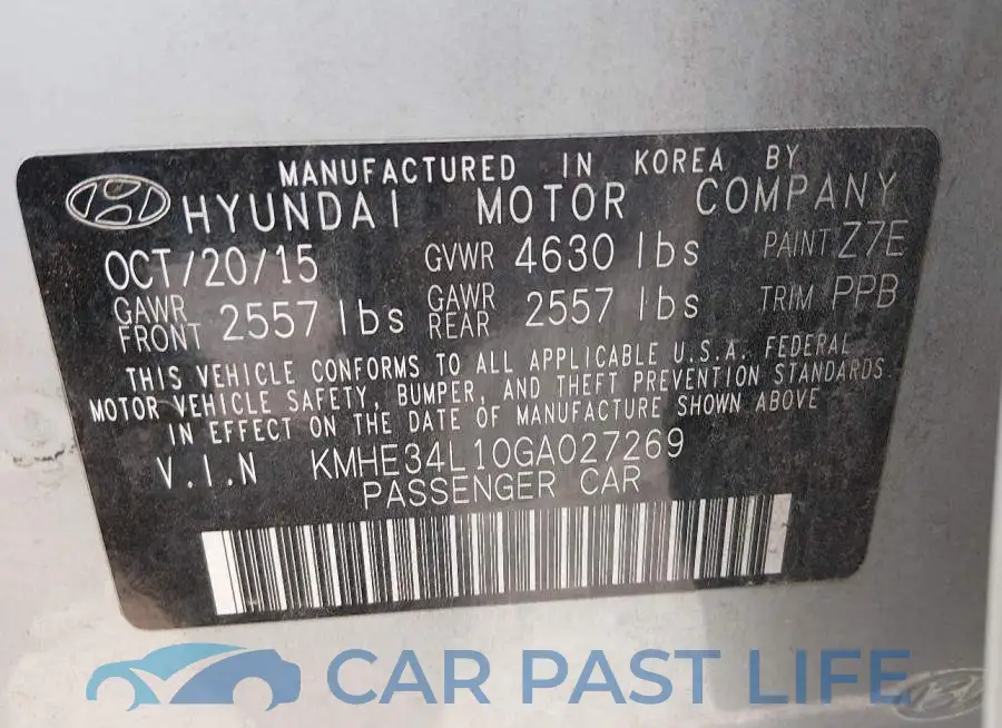 KMHE34L10GA027269# 9
