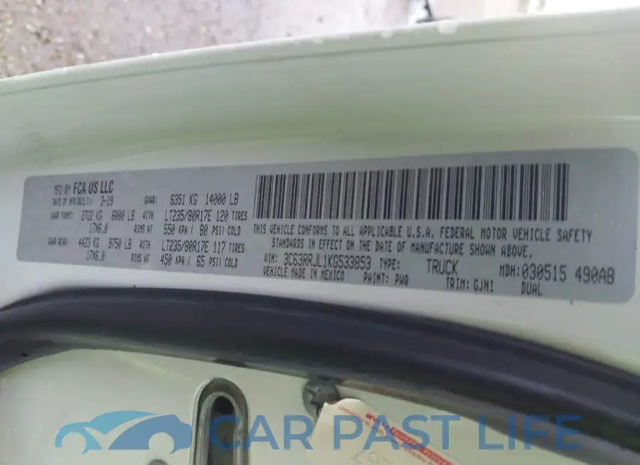 3C63RRJL1KG533853# 8