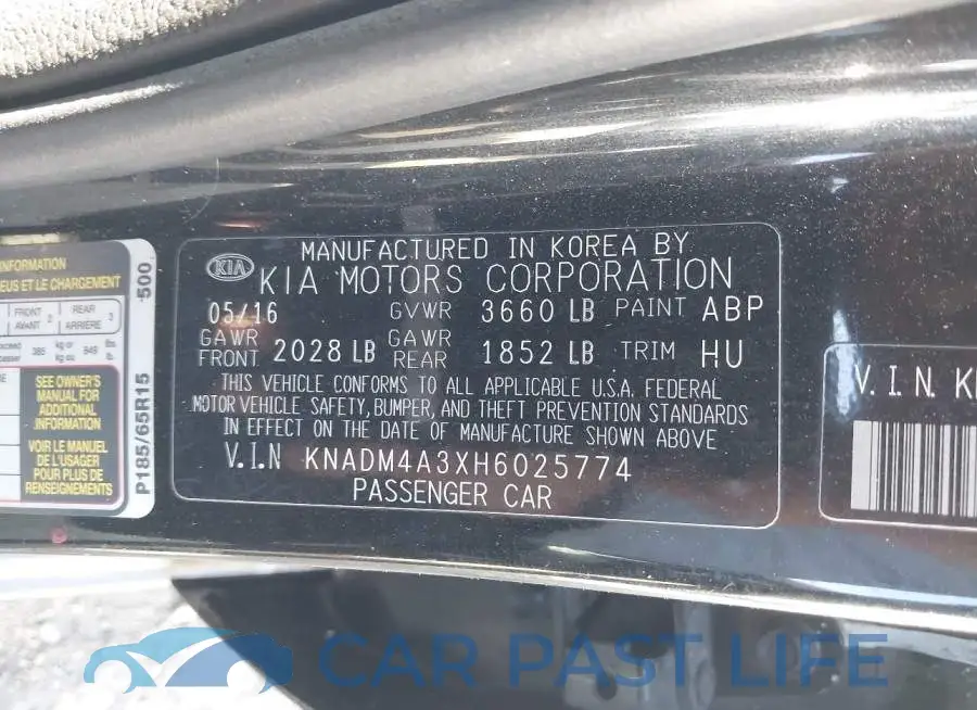 KNADM4A3XH6025774# 9