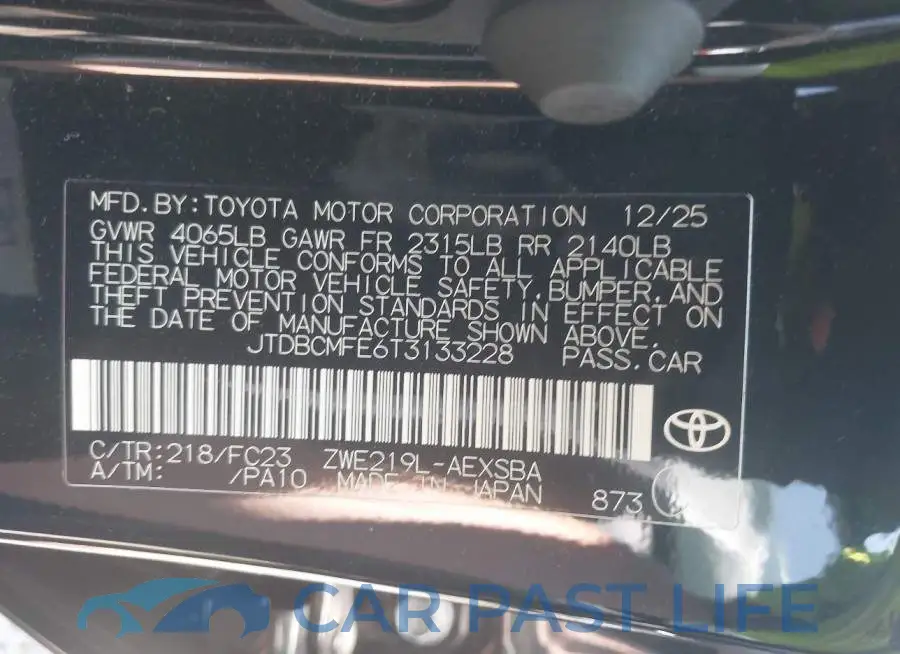 JTDBCMFE6T3133228# 9
