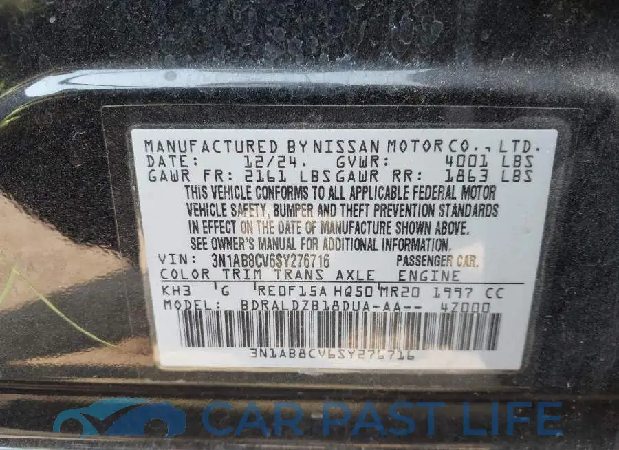 3N1AB8CV6SY276716# 9