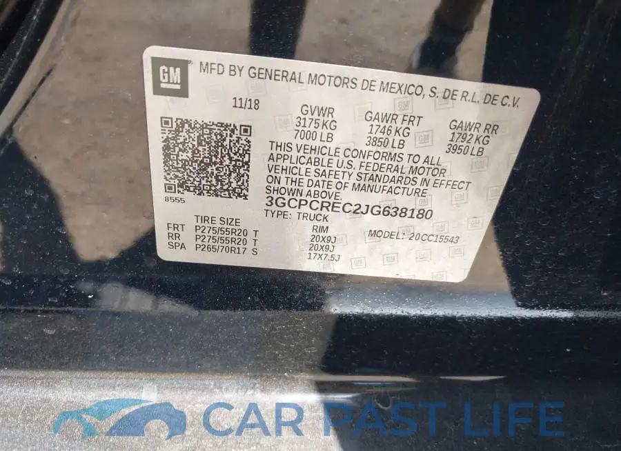 3GCPCREC2JG638180# 9