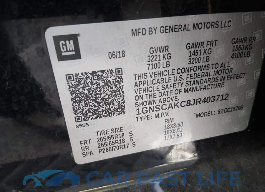 1GNSCAKC8JR403712# 9