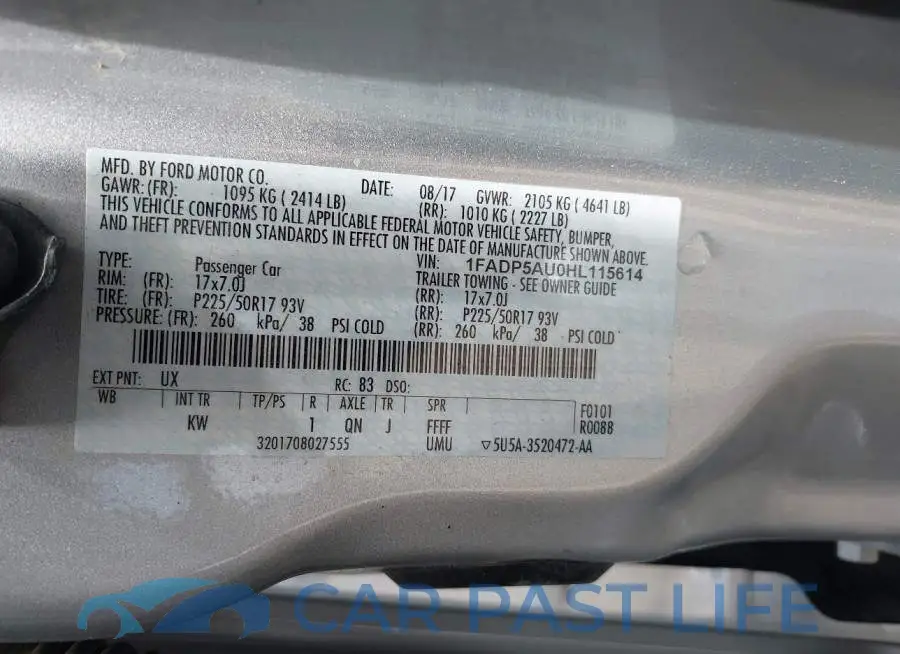 1FADP5AU0HL115614# 9