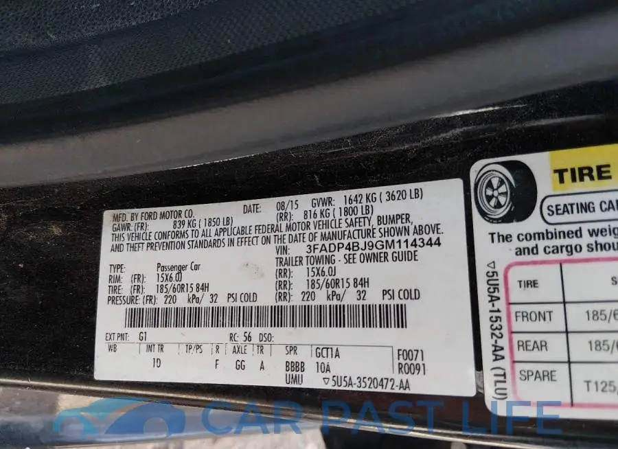 3FADP4BJ9GM114344# 9