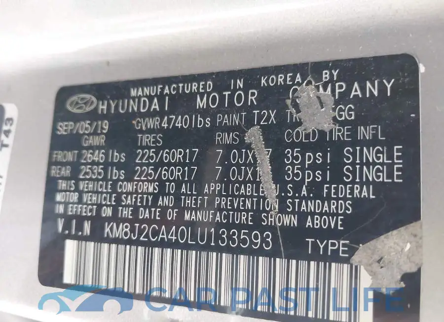 KM8J2CA40LU133593# 9