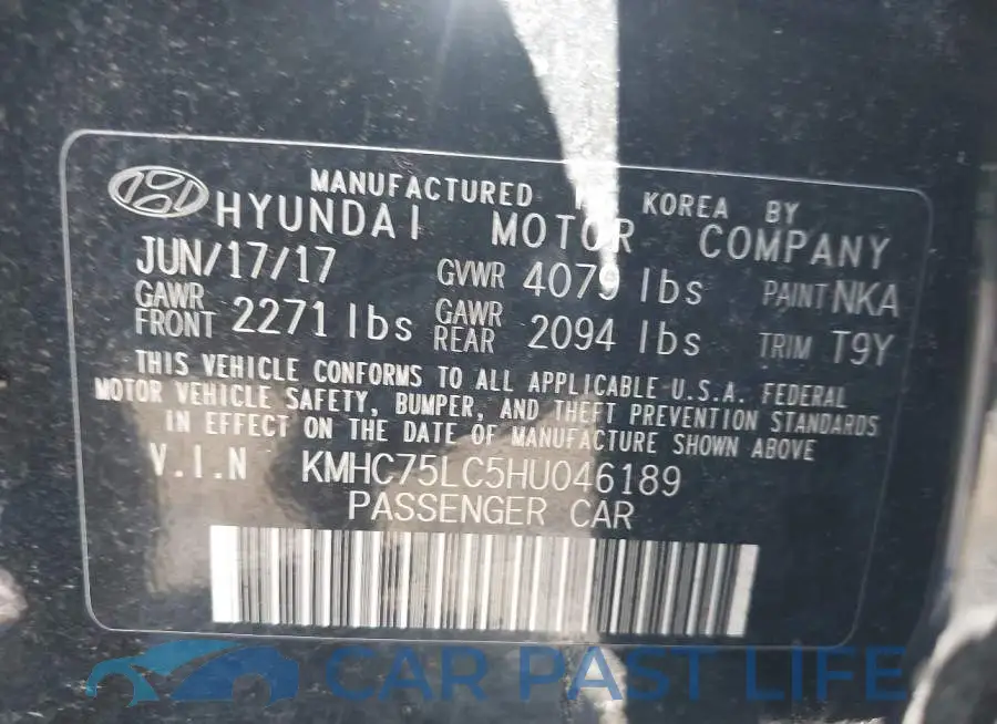 KMHC75LC5HU046189# 9