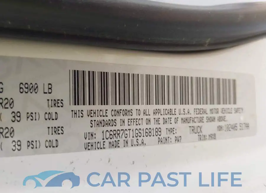 1C6RR7GT1GS168189# 9