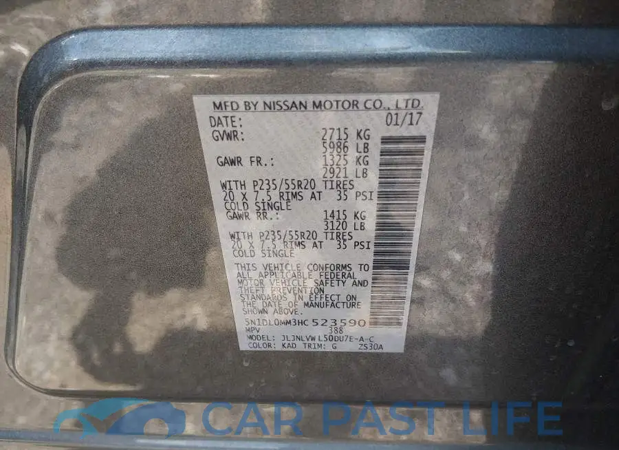 5N1DL0MM3HC523590# 9