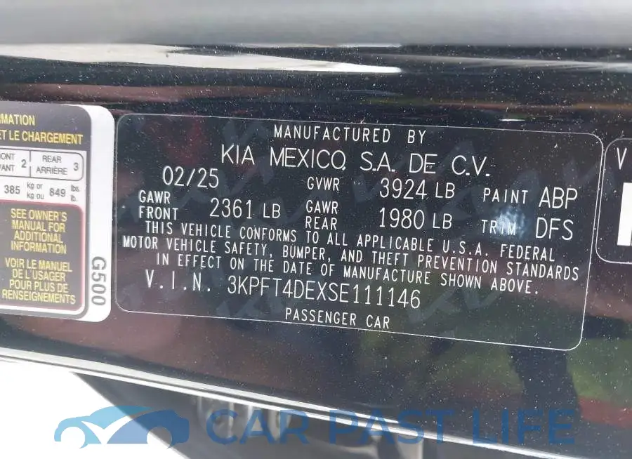 3KPFT4DEXSE111146# 9