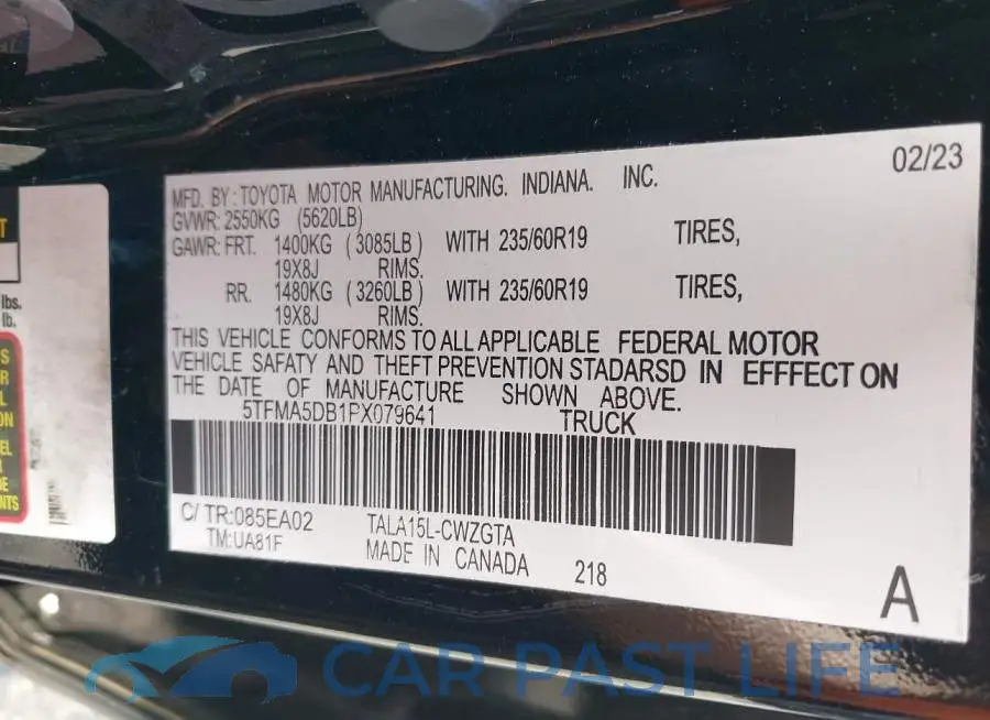 5TFMA5DB1PX079641# 9
