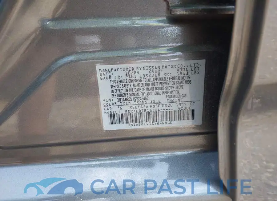 3N1AB8CV1SY246460# 9
