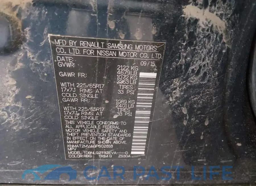 KNMAT2MV4GP602818# 9