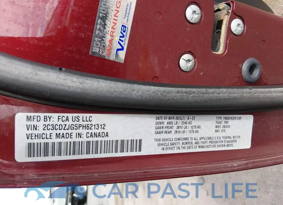 2C3CDZJG5PH621312# 9
