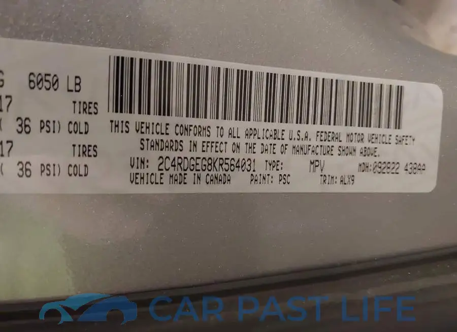 2C4RDGEG8KR564031# 9