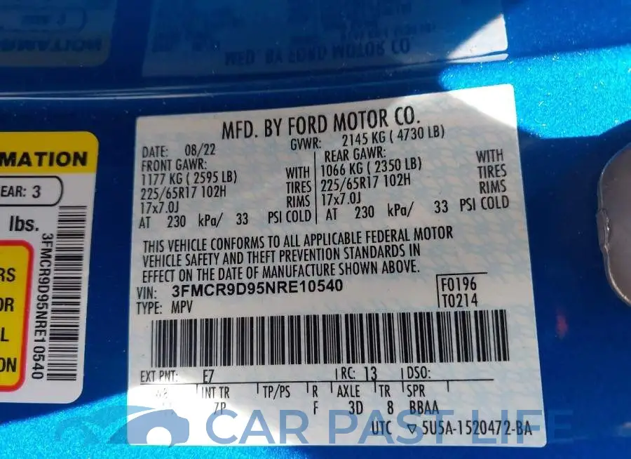 3FMCR9D95NRE10540# 9