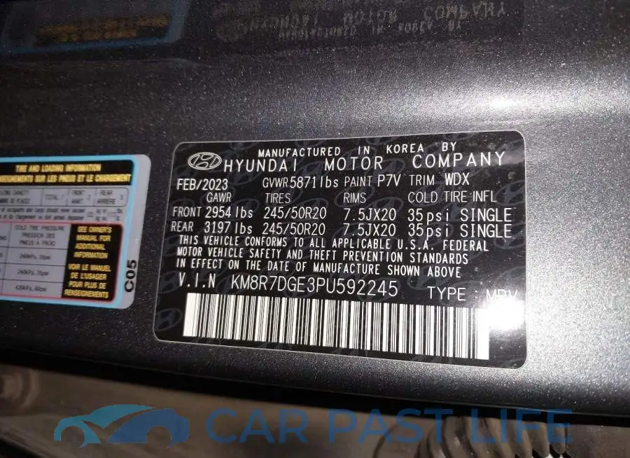 KM8R7DGE3PU592245# 9