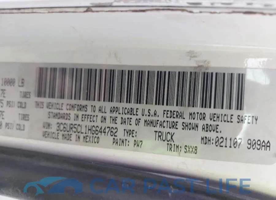 3C6UR5CL1HG644762# 9